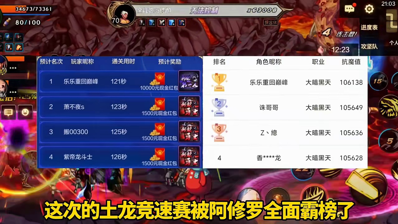 《太超标了》土龙竞速赛现状曝光，阿修罗全面霸榜。