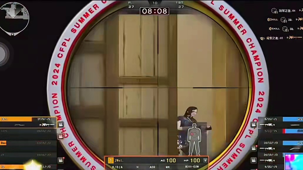 CF第一狙冰释前嫌遇上AG全员狙神，高强度人胜利广场堪比神仙打架！