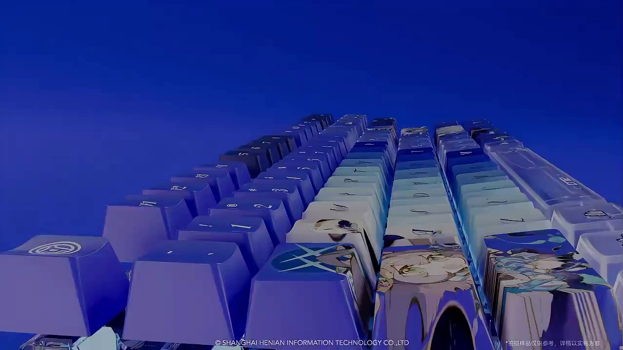 洛天依X前行者 歌行宇宙X87S联名键盘细节展示