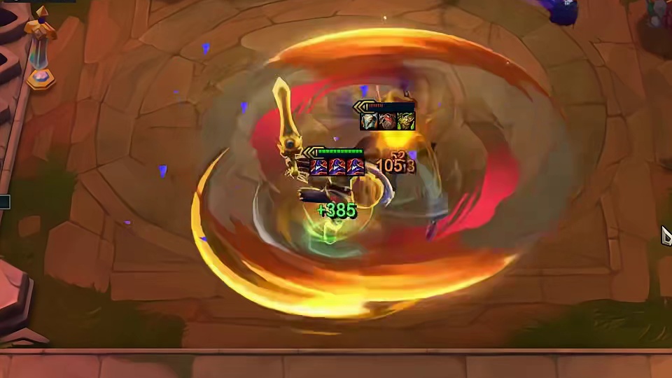 盖伦给上3个大帽，一个技能回8000血！ 云顶之弈英雄联盟传奇金铲铲