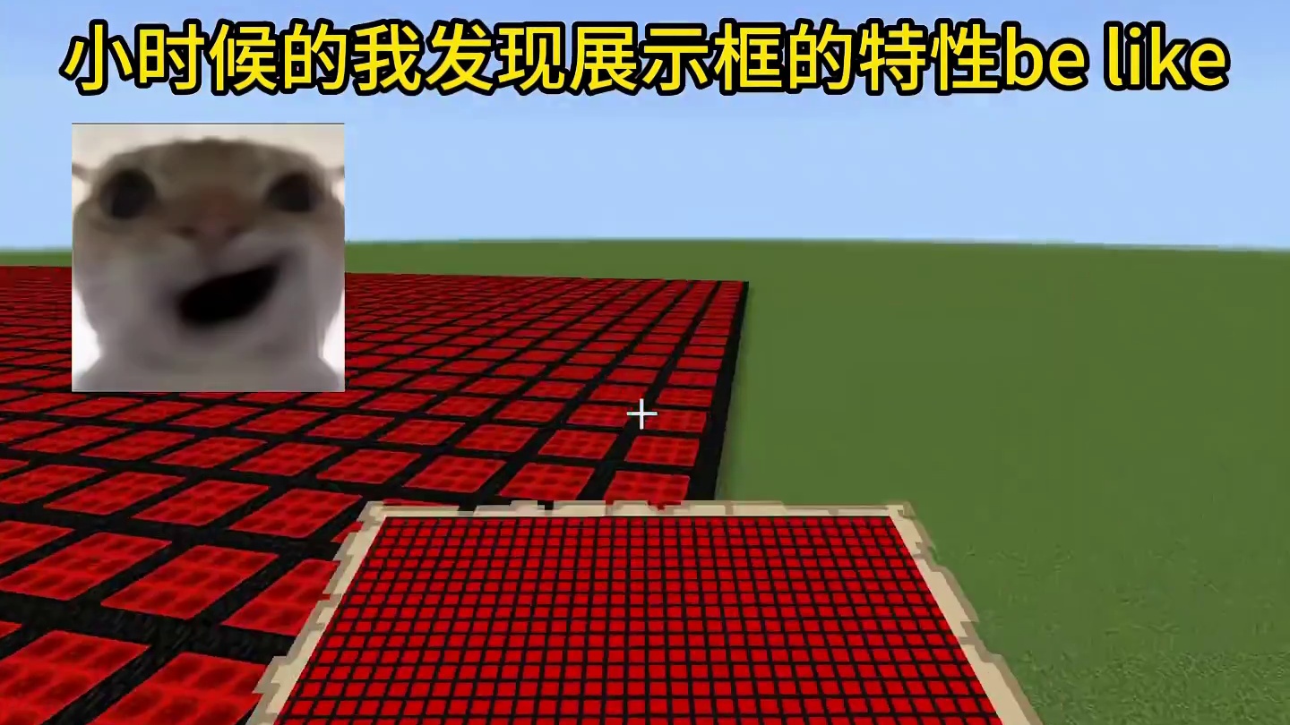我的世界：小时候的我发现展示框的特性be like