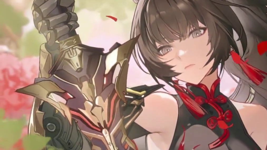 曲 启动日快乐 辽辽穹宇，翩翩牡丹。 她饮尽一壶清酒，以古剑挑破日暮的白雪。 刀光