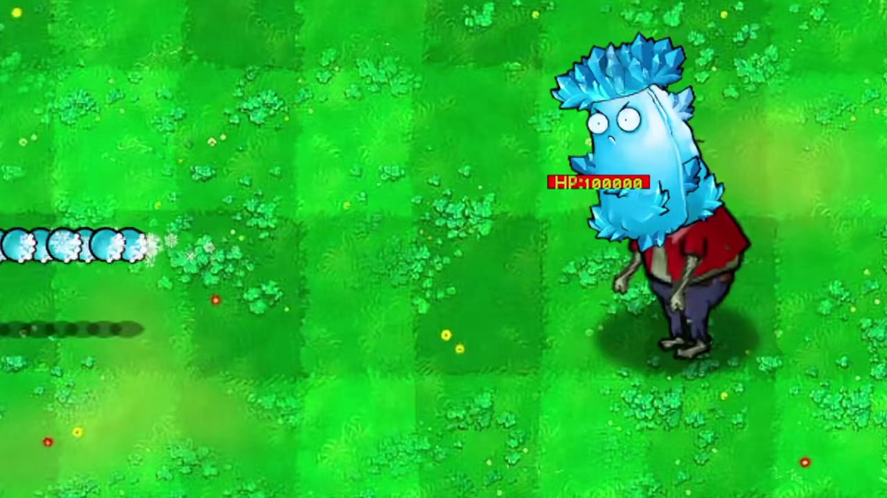 植物攻速提高50倍，挑战10万血高冰果大鬼僵尸！ pvz青年创作者成长计划