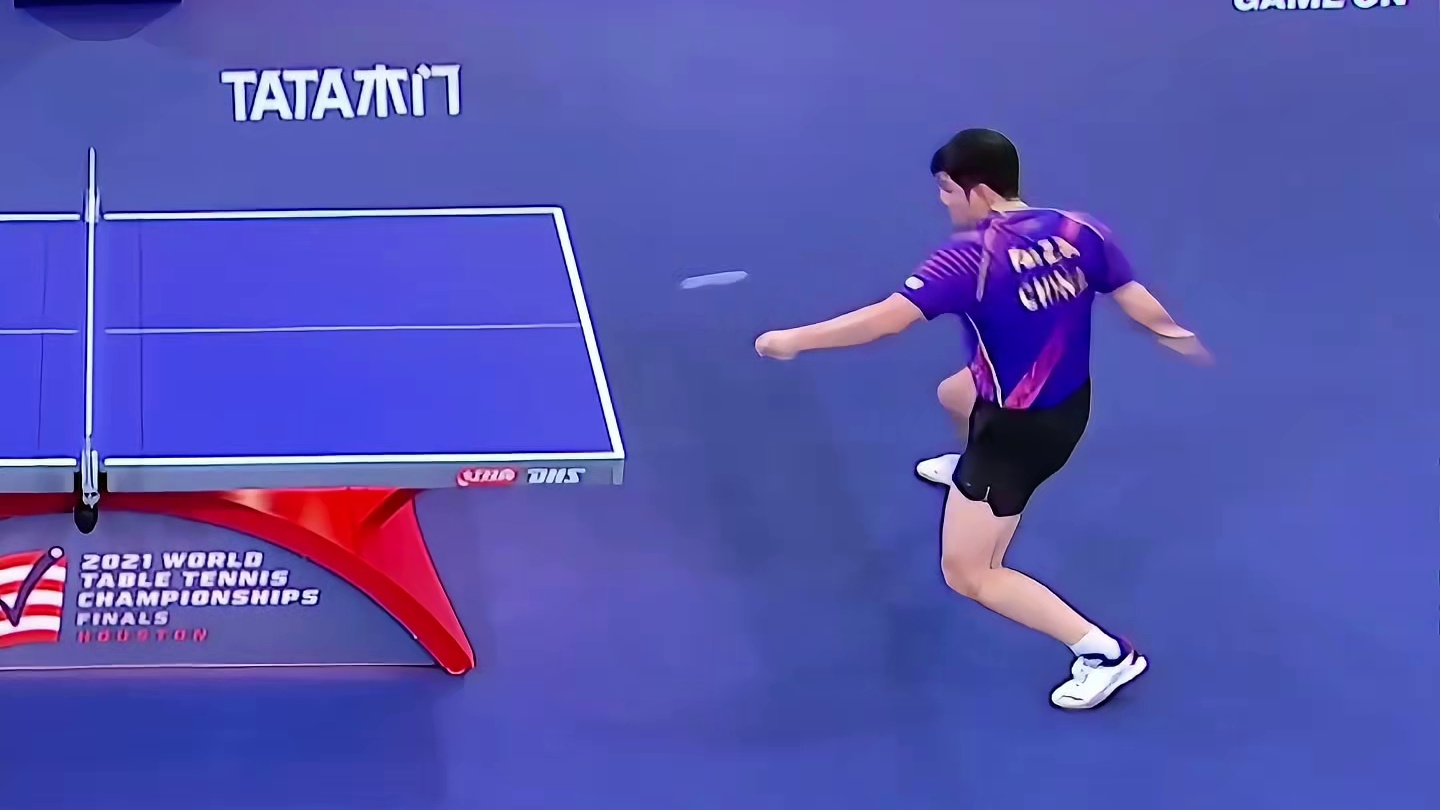 樊振东秀翻王楚钦的一球