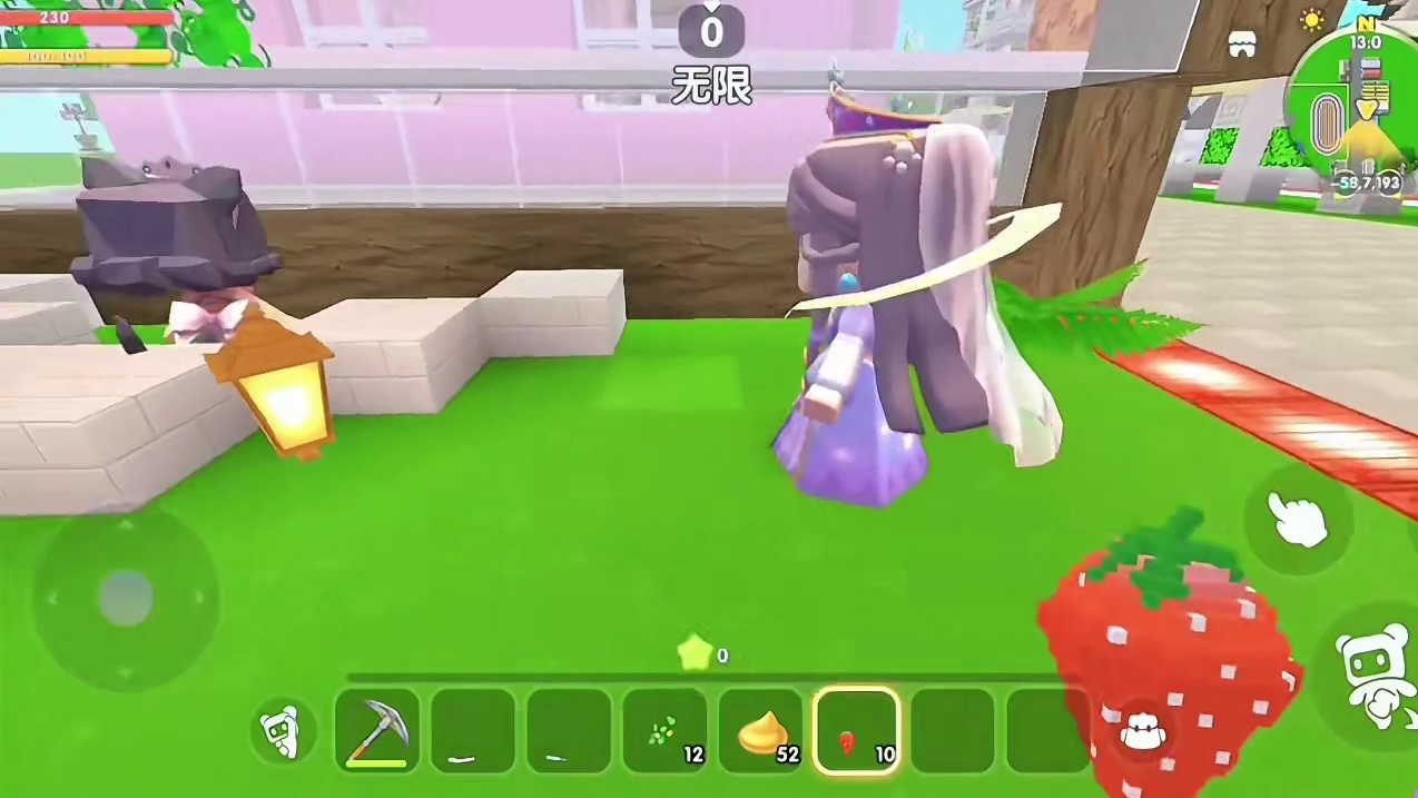 迷你世界：日常生活…之帮外婆种草莓…甜