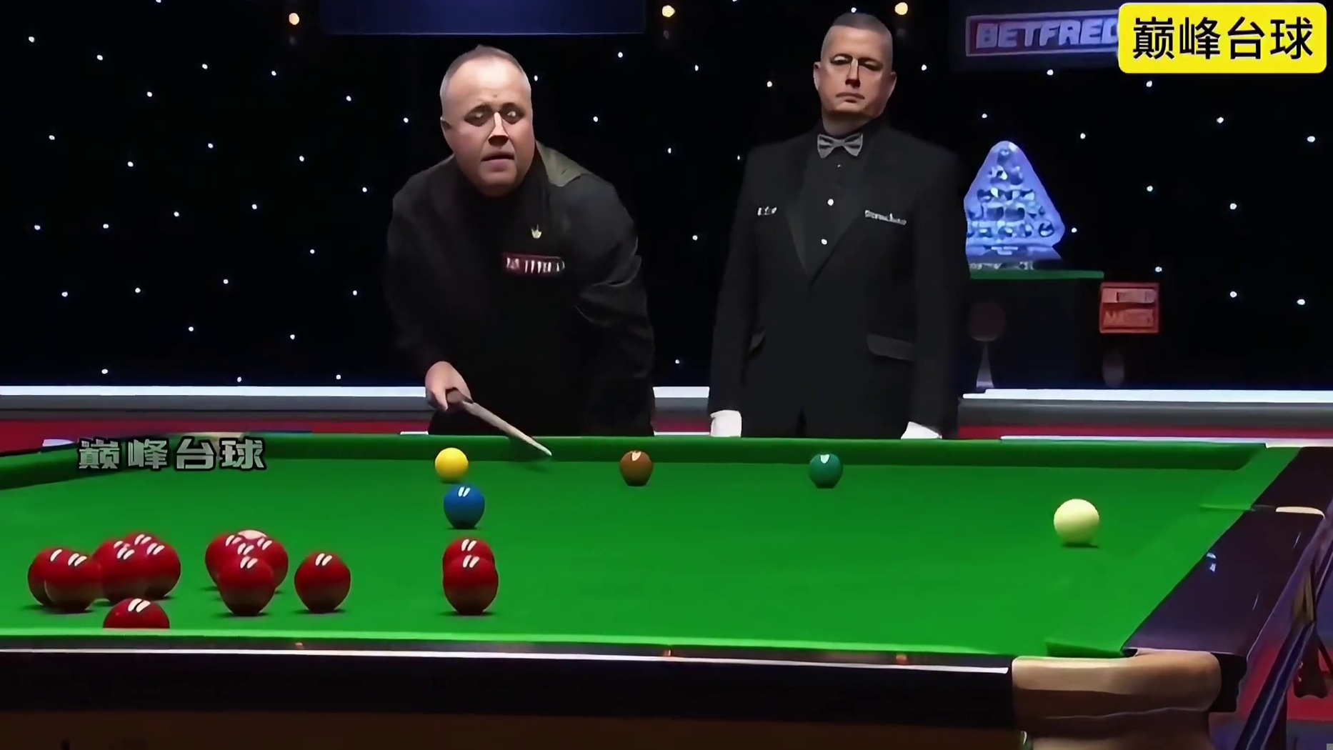 希金斯在实战中打出来的一杆纳米级薄球！并且还做上了一杆地狱级斯诺克！