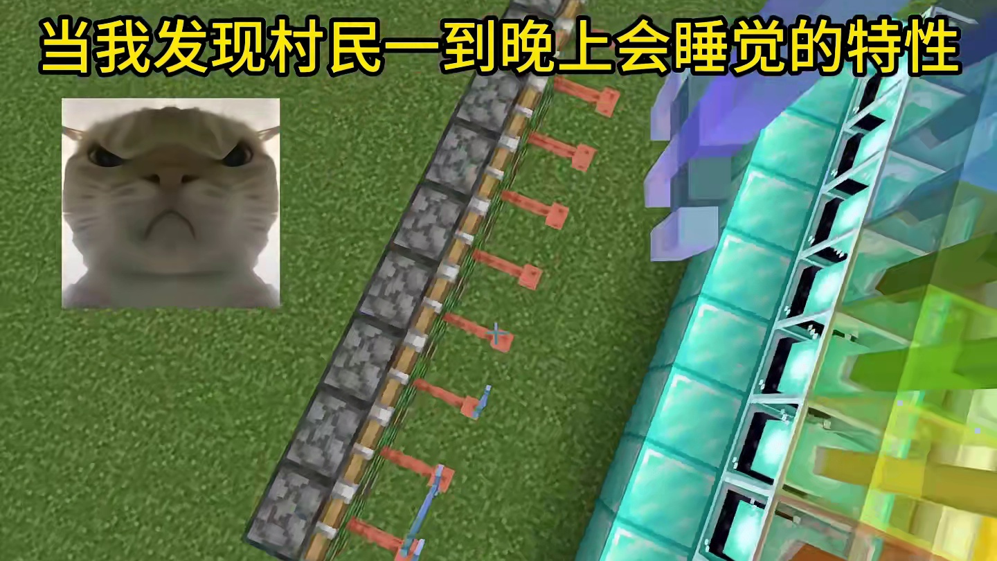 我的世界：当我发现村民一到晚上会睡觉的特性