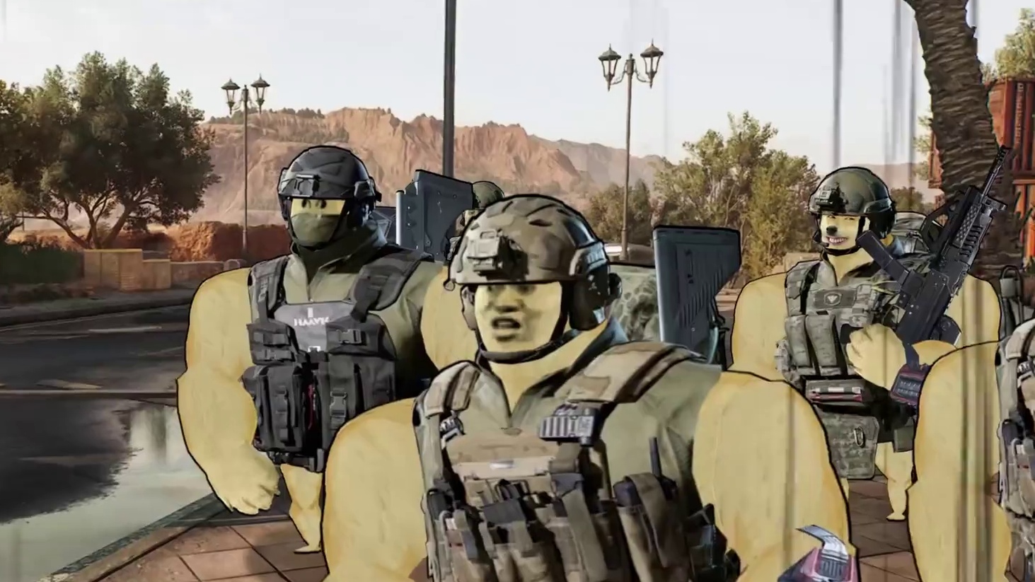 不好意思，在隔壁逆战借了个机甲 谁摸到了巨兽机