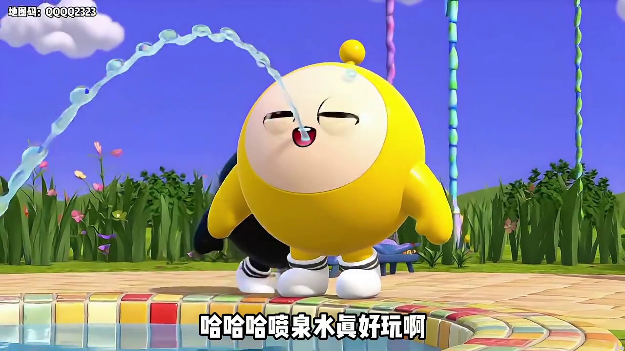 蛋仔派对：小黑小黄吃了喷泉水！回家肚子疼？