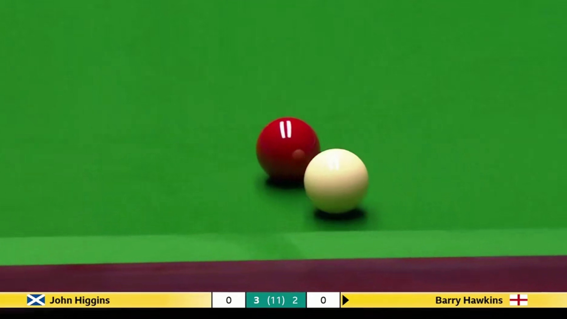 2026斯诺克大师赛：希金斯vs霍金斯