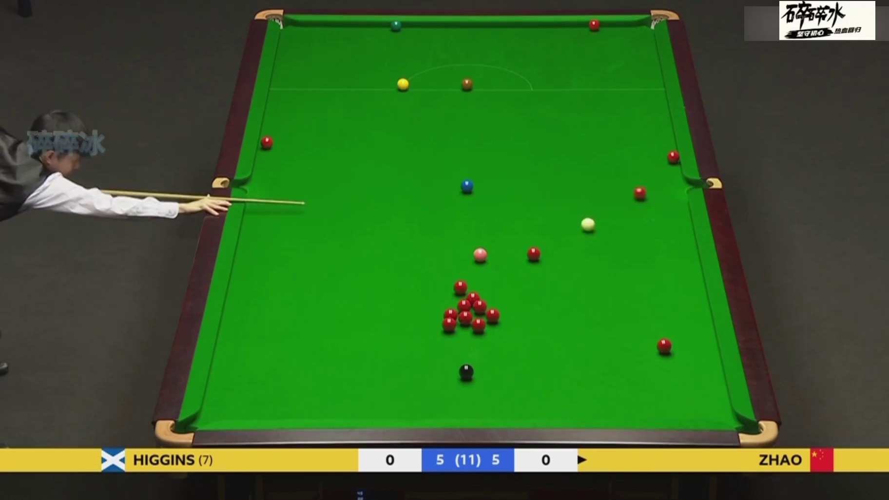5-5决胜局！赵心童一点机会不给，单杆83分轻松干掉希金斯！
