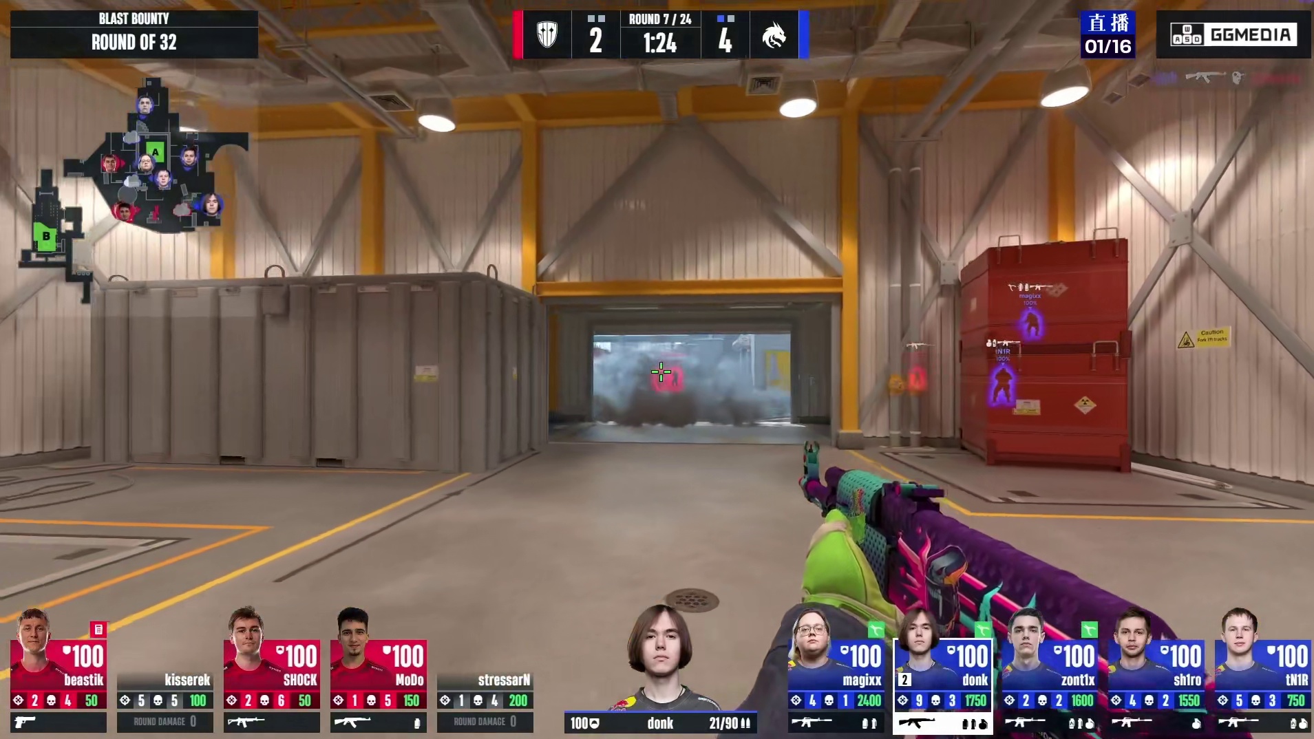 donk极致控枪外场AK三连爆头