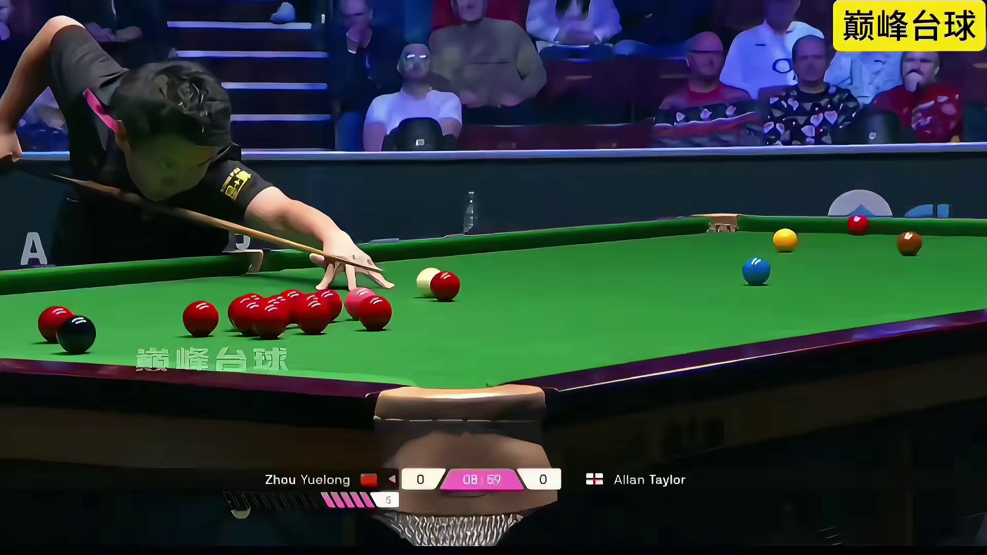 2025单局限时赛64进32轮次中，周跃龙以72比0零封泰勒，强势晋级！