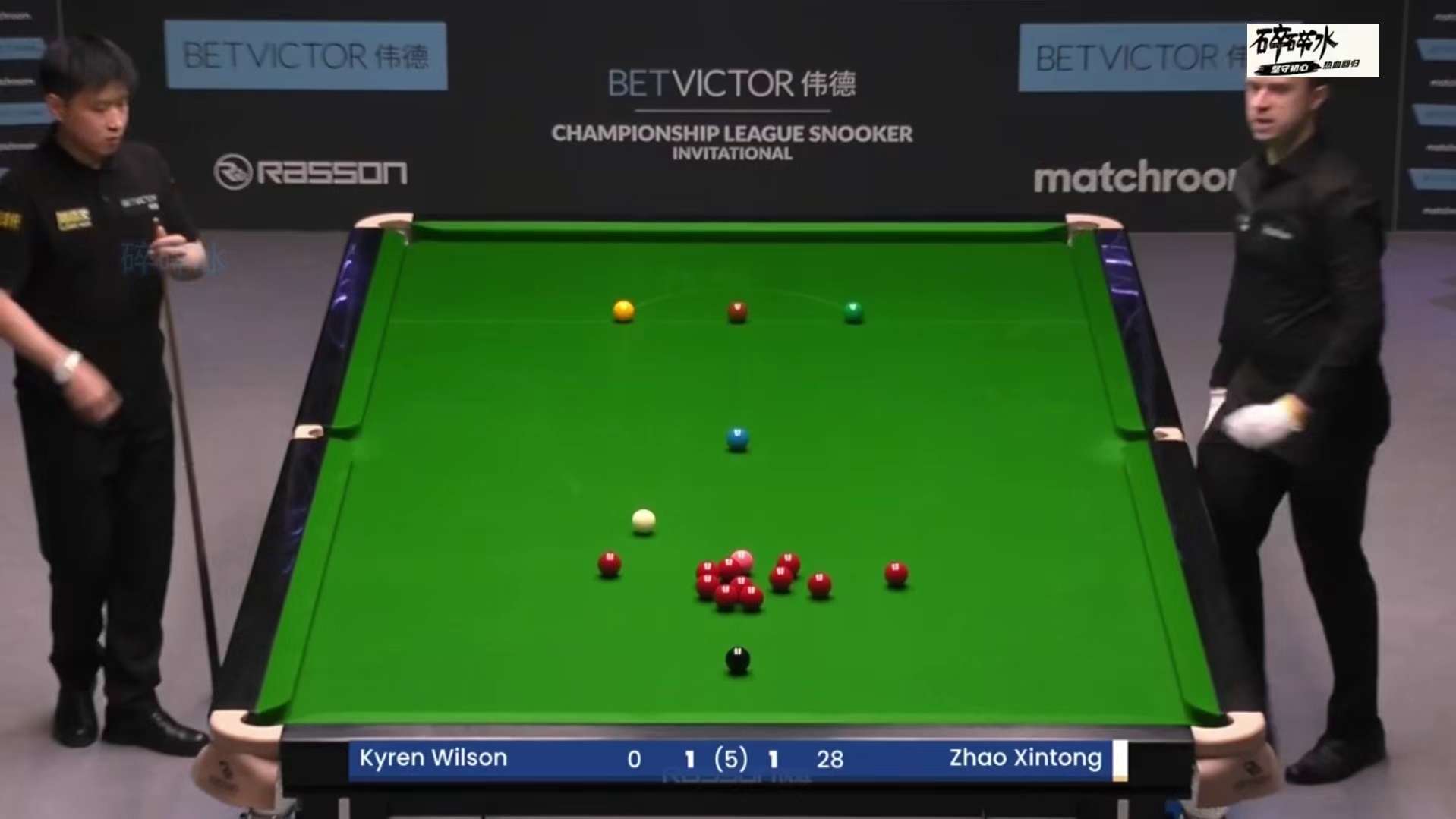 赵心童再战凯伦，长台上手，单杆140直接清台，囧哥：这么秀？