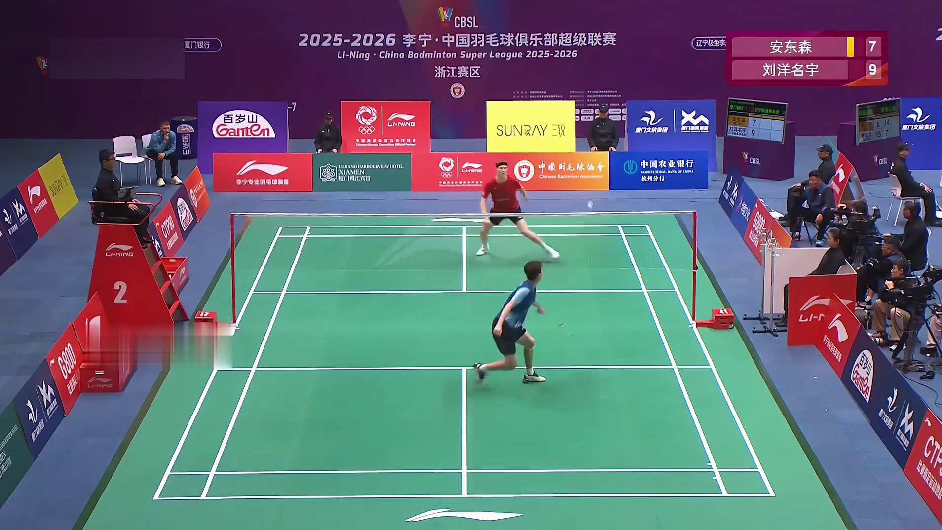 哈哈哈，不愧是胜利的代言人，明着撞李宁！ 安东森VS刘洋名宇