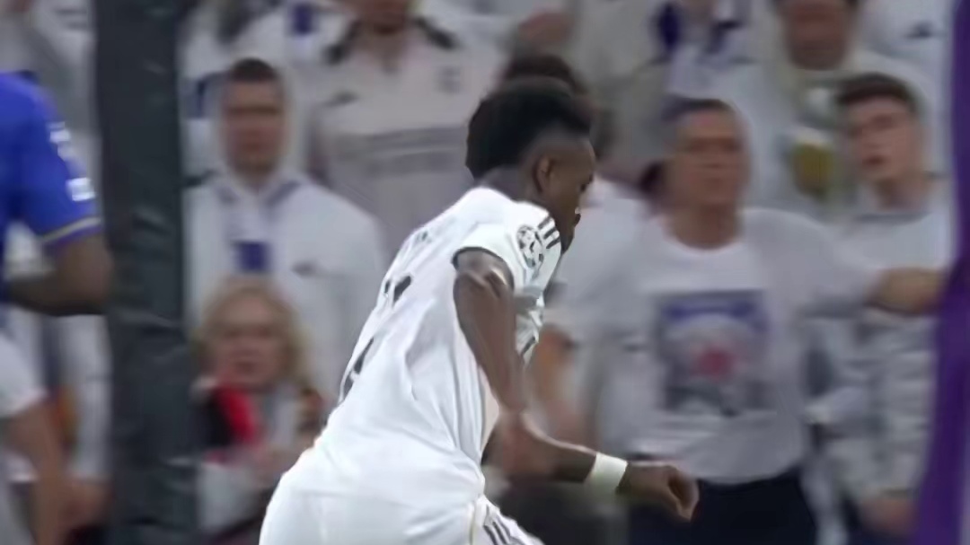 获得免嘘权 维尼修斯内切爆射上角破门 本场独造4球，皇马6-1血洗摩纳哥