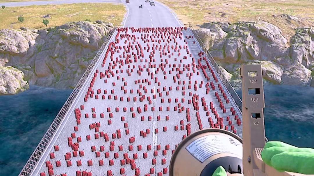 一万桶汽油桶堵桥