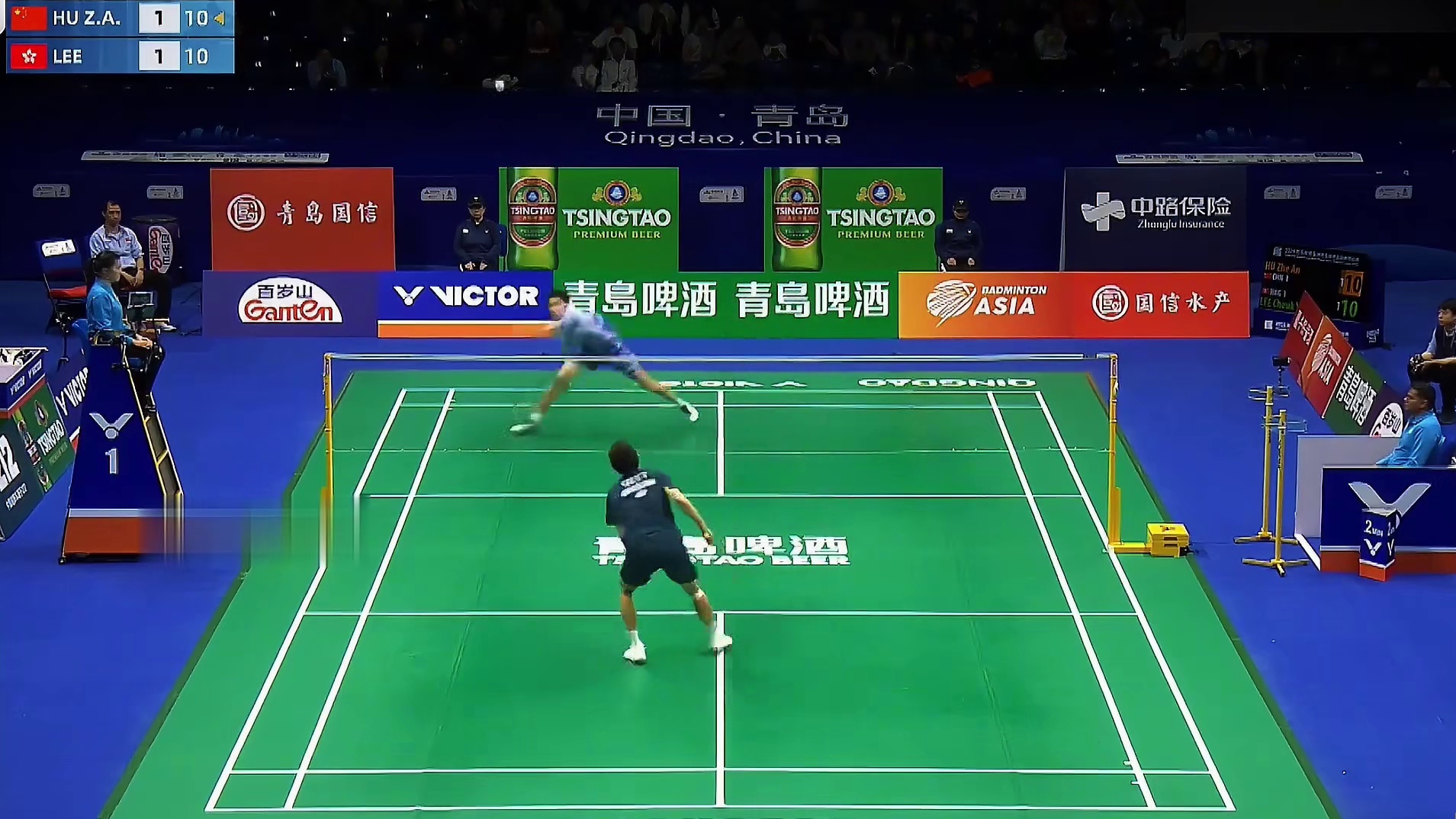 细腻的网前打毛李卓耀！胡哲安拿下最关键的一分