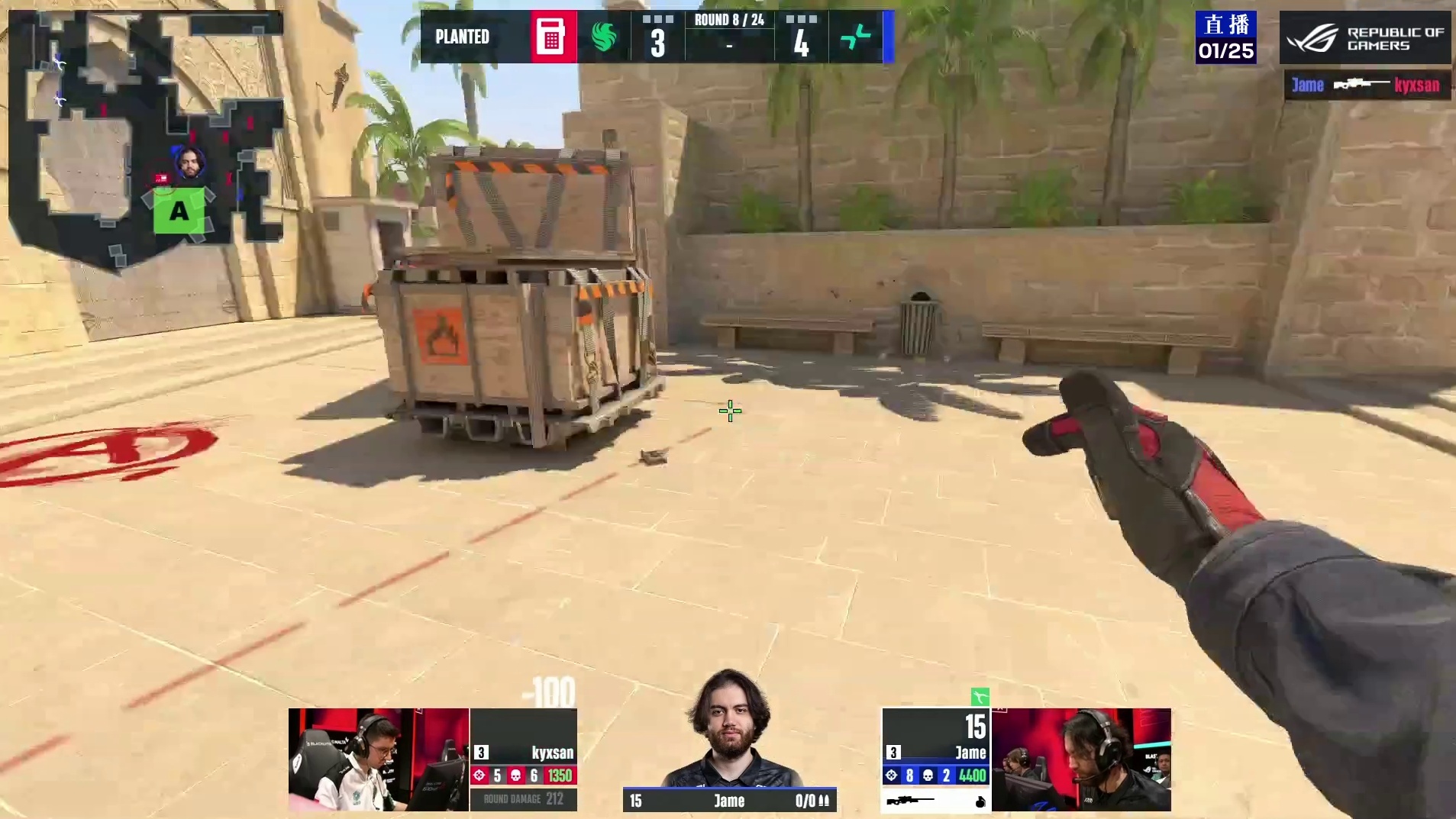 Jame残局1v3大狙弹无虚发15HP史诗级翻盘！