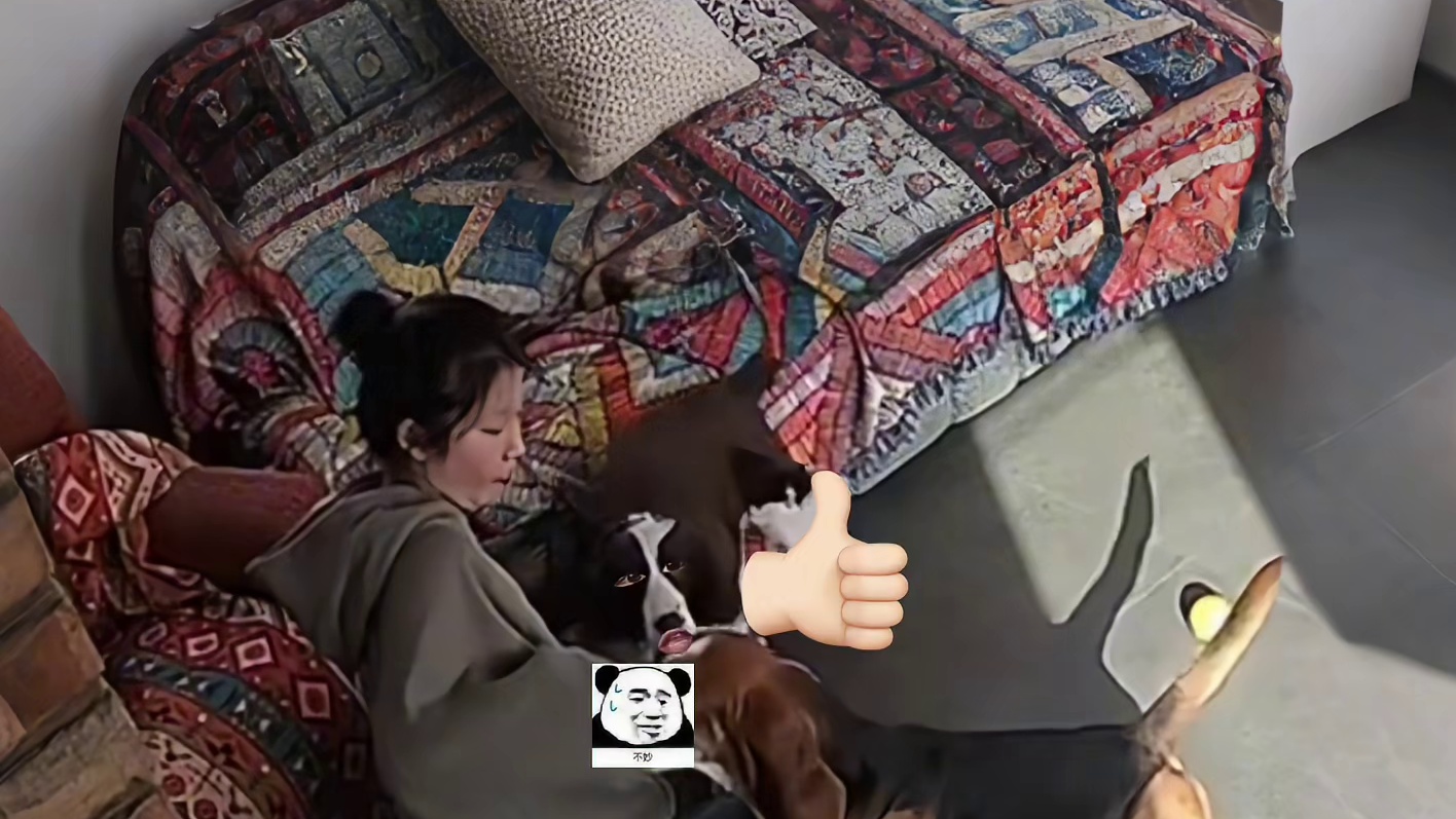 狗狗：坏了，衣袖给主人撕烂了
