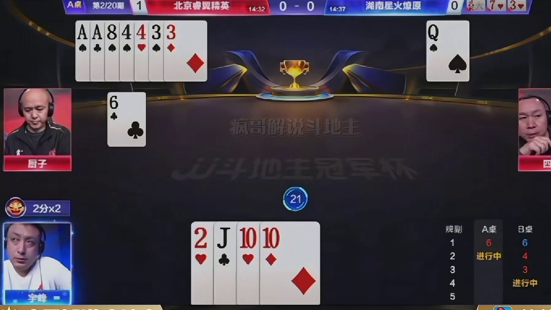 高端局：“四条”绝配“厨子”玩转地主，睿翼精英4：0星火燎原