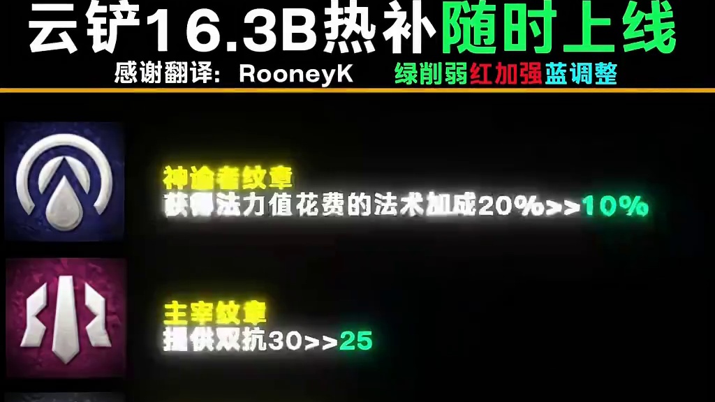 小鱼10蓝，发条砍盾，索尔削蓝，梅尔剑魔加强，16.3B热补 #