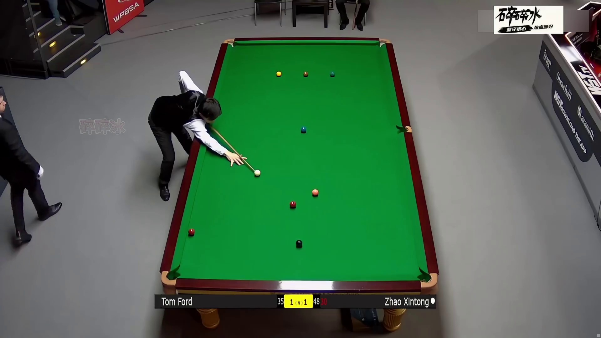 赵心童都准备下一局了，福德绝杀黑球留袋口，赵：送的真好，多谢