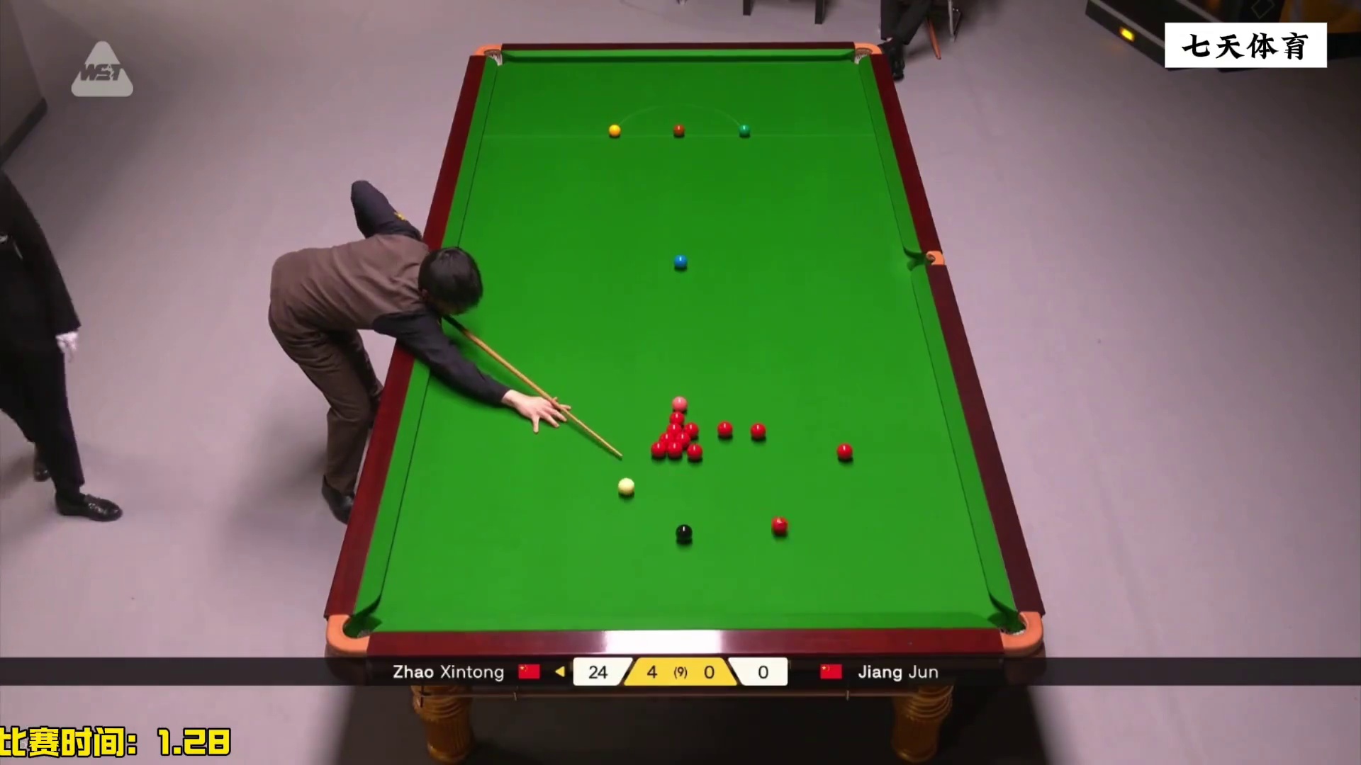 德国大师赛：赵心童14秒出杆冲生涯第二杆147，5:0横扫晋级