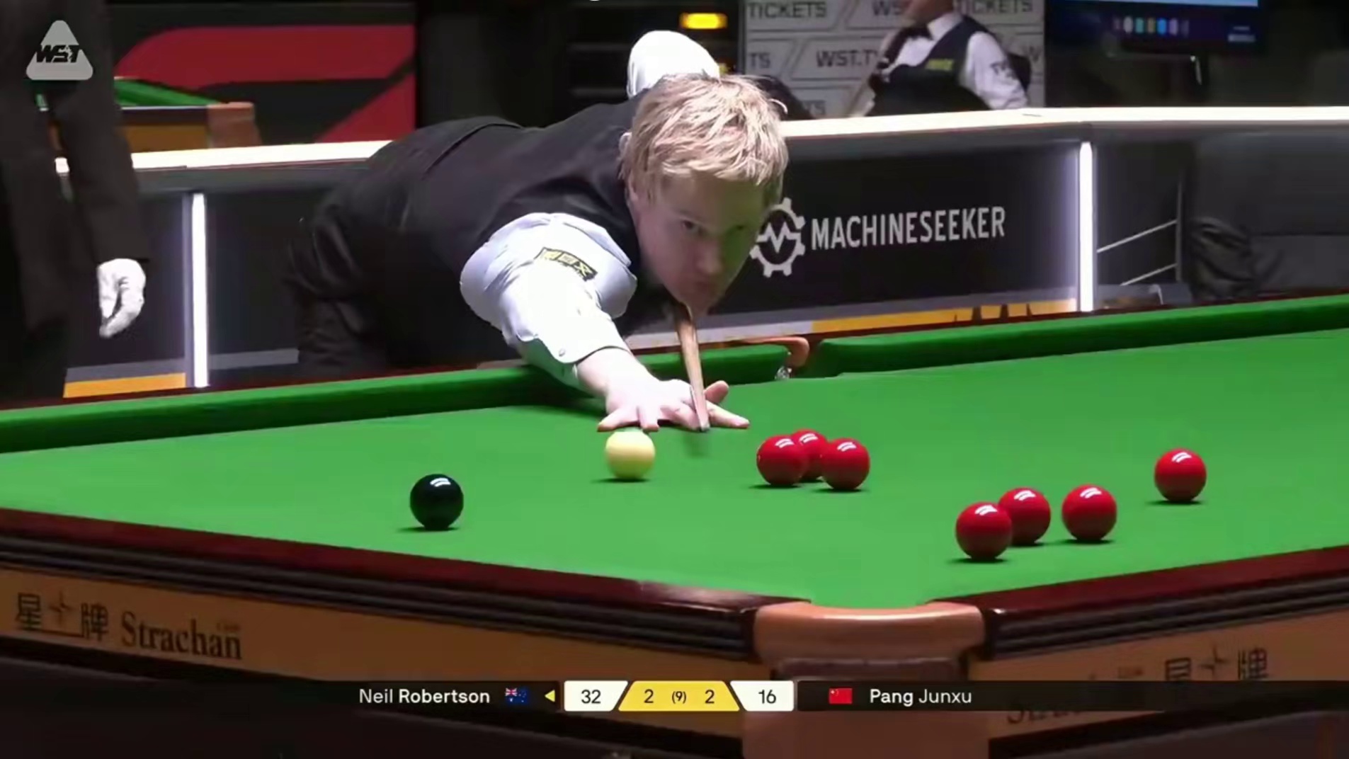 2026斯诺克大师赛：庞俊旭vs罗伯逊