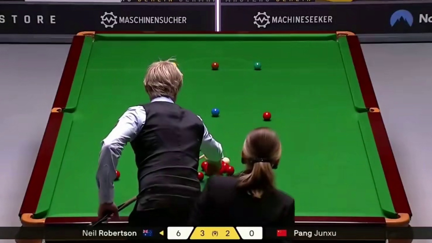2026斯诺克大师赛：庞俊旭vs罗伯逊