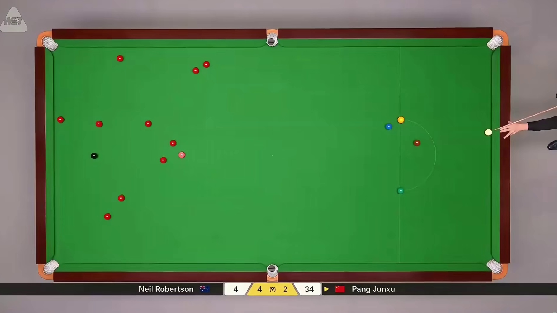 2026斯诺克大师赛；庞俊旭vs罗伯逊