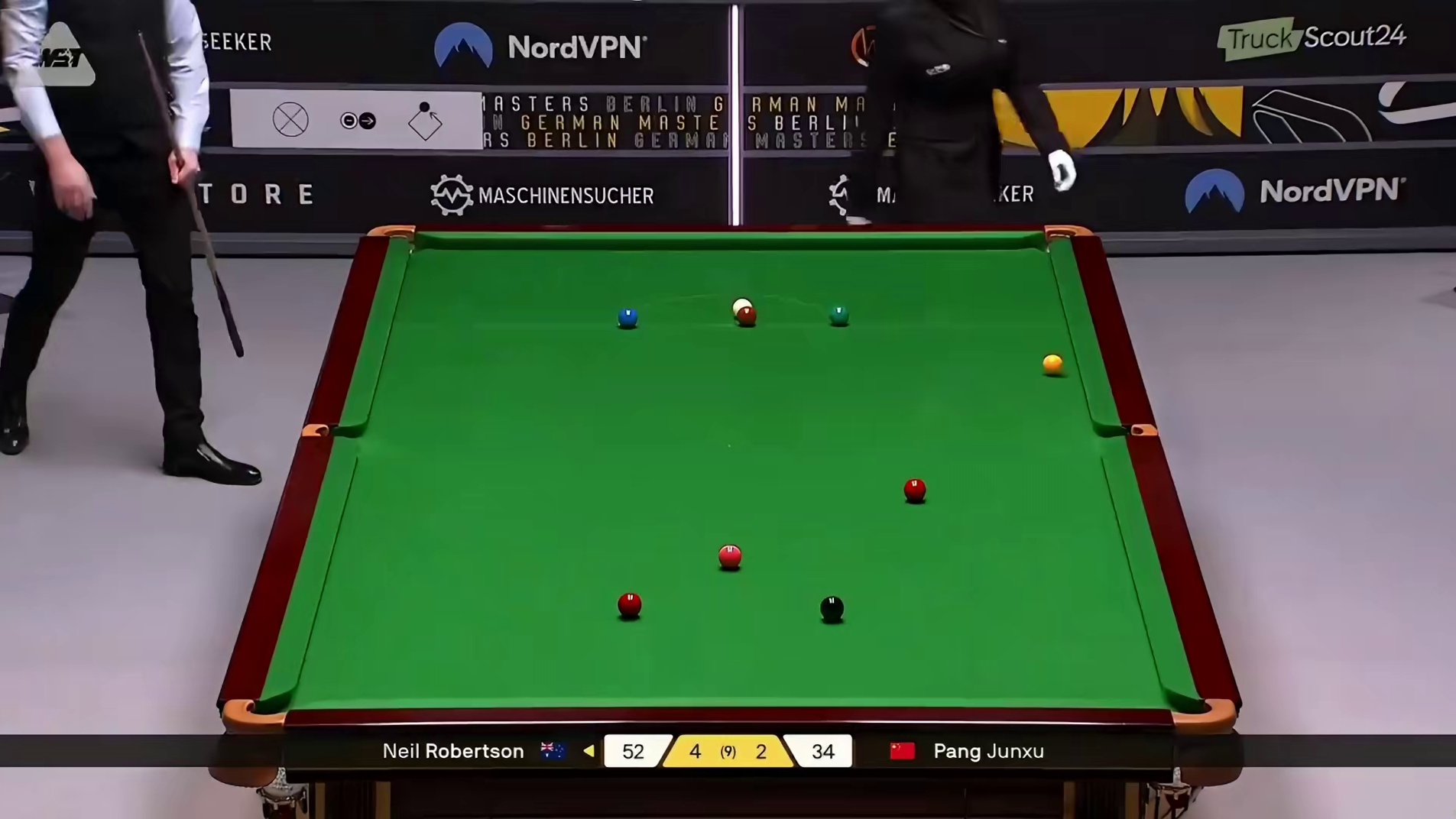 2026斯诺克大师赛：庞俊旭vs罗伯逊