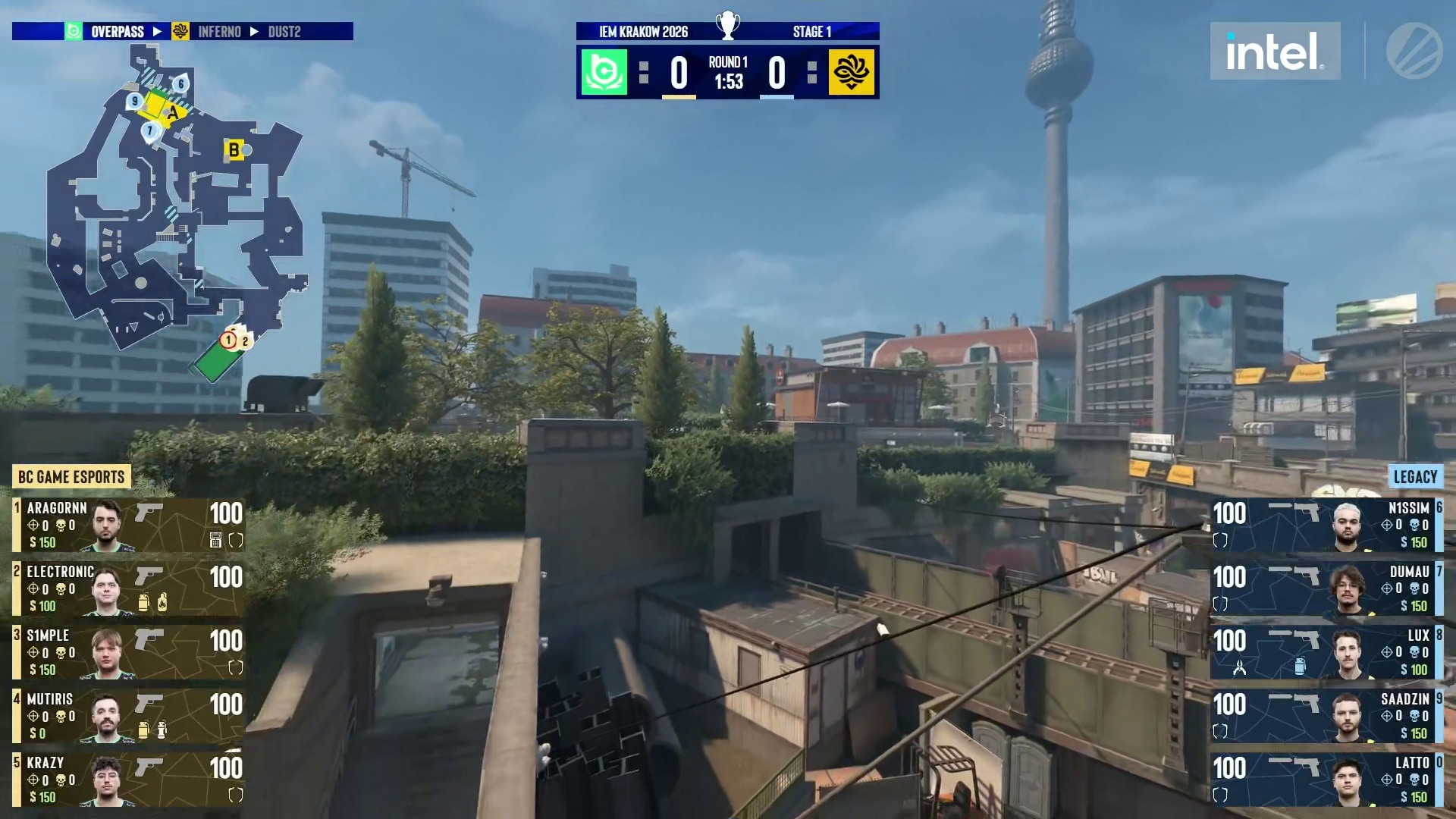 图一 Overpass，LEGACY作为防守方、BC.G作为进攻方