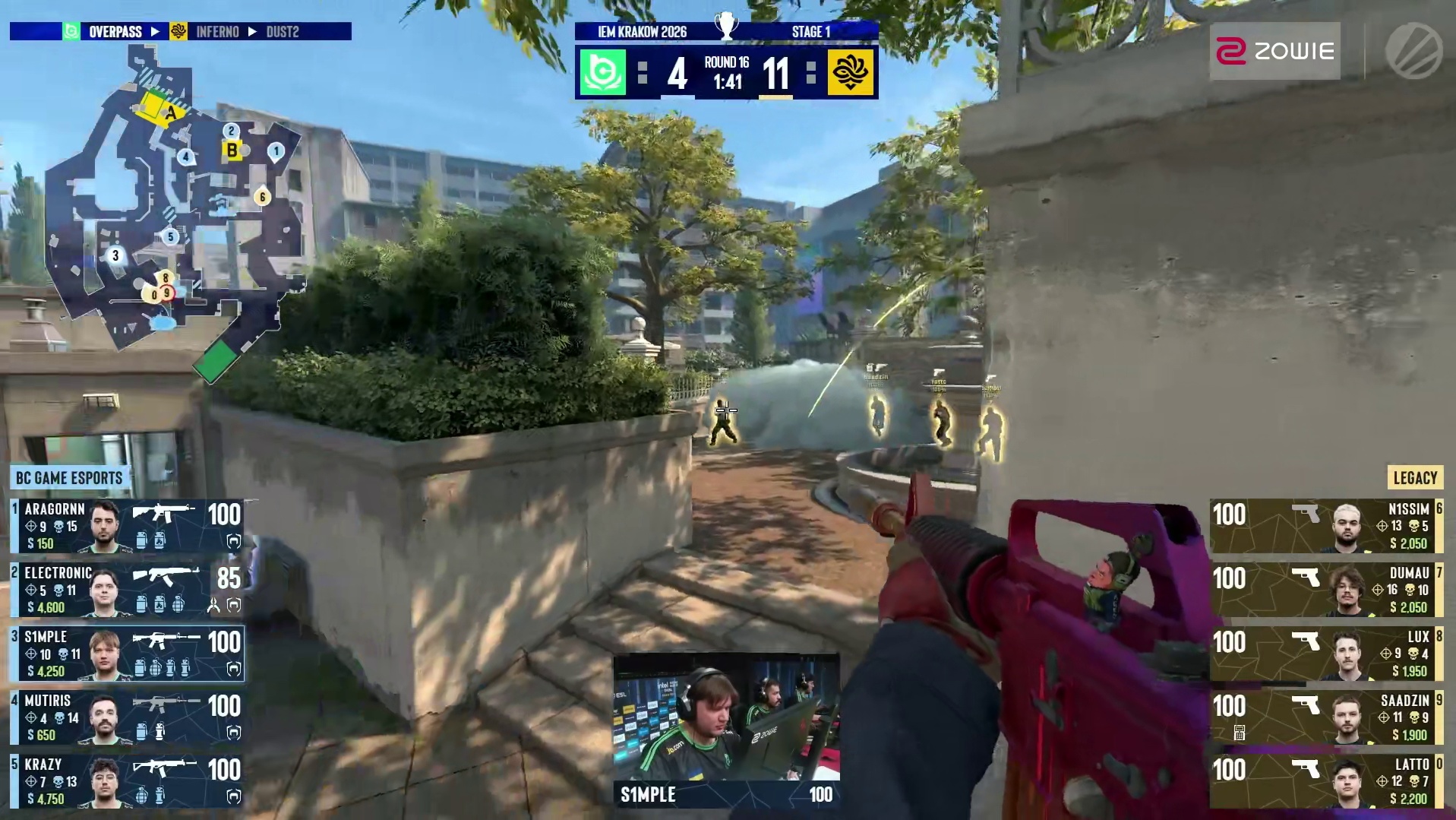 s1mple无情四杀摧毁对手经济局