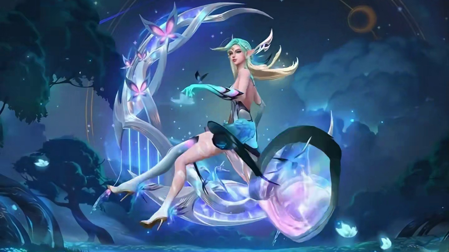 艾希仙灵之息夜之辉典藏品质双形态皮肤特效预览！