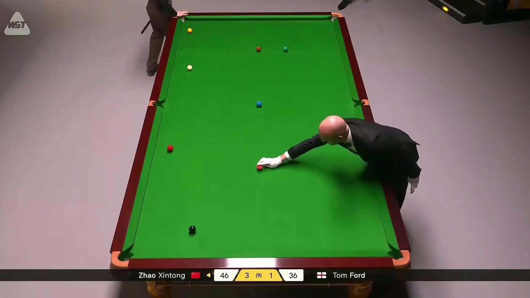 正播斯诺克德国大师赛：赵心童3—2汤姆福德！