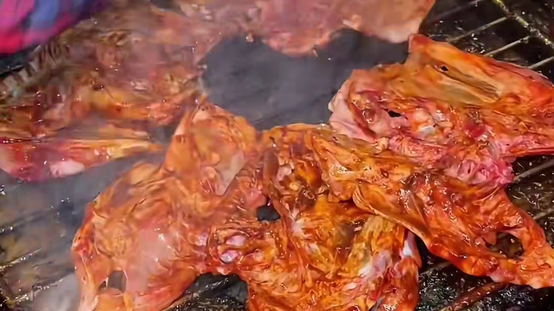 沈阳街头的秦记焦炭烤鸡架搭配鸡架粉吃起来真的太过瘾了！