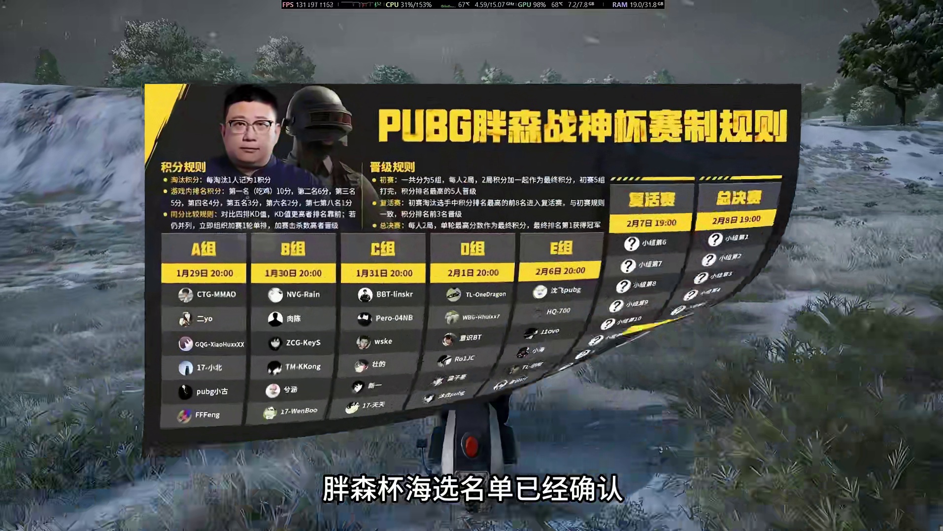 胖森杯海选名单已经确认，是否在你的意料之中？