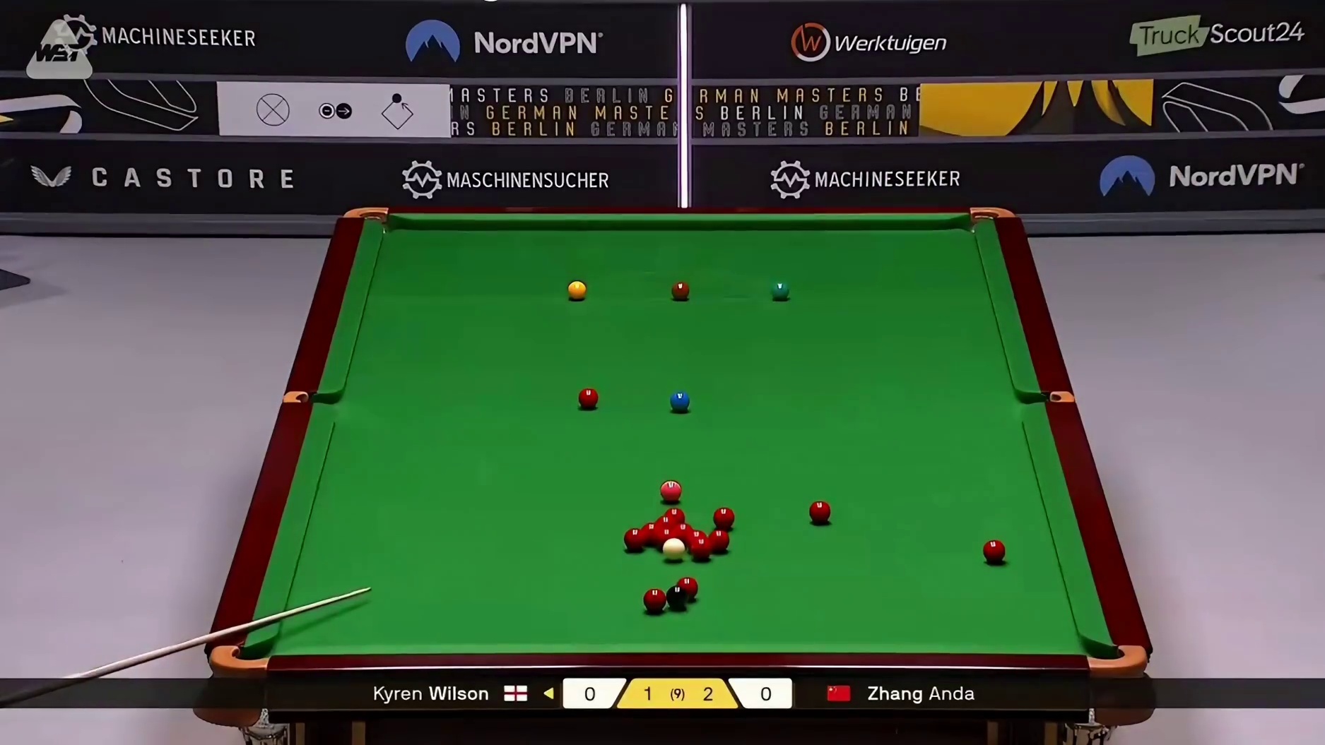 2026斯诺克大师赛：威尔逊vs张安达