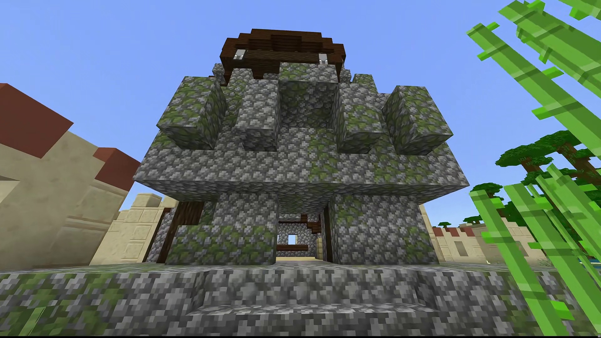 我的世界：村庄里的究极堆叠怪！