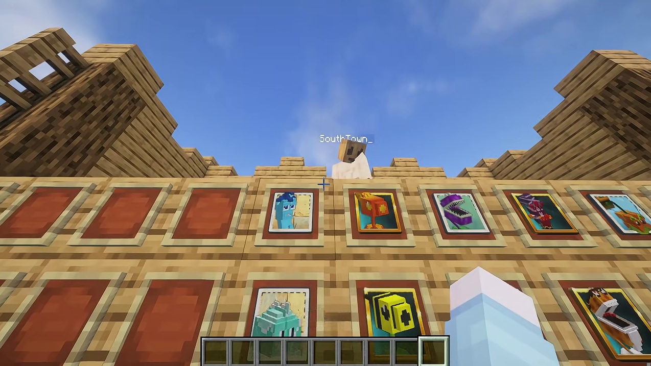 当南镇需要三选一？但是植物大战僵尸! minecraft我的世界中