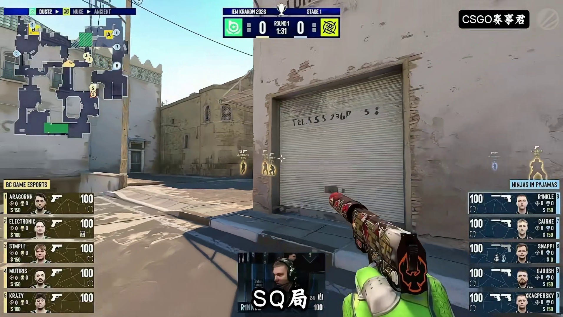 s1mple大狙超强压制力 带领队伍杀入正赛舞台 #