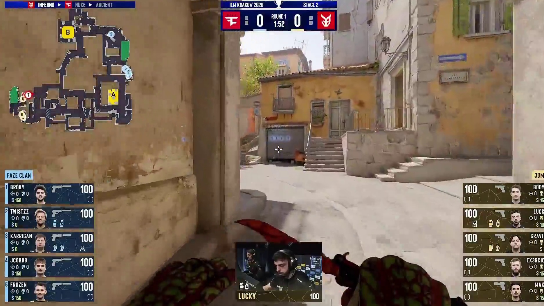 图一 Inferno，FaZe作为防守方、3DMAX作为进攻方