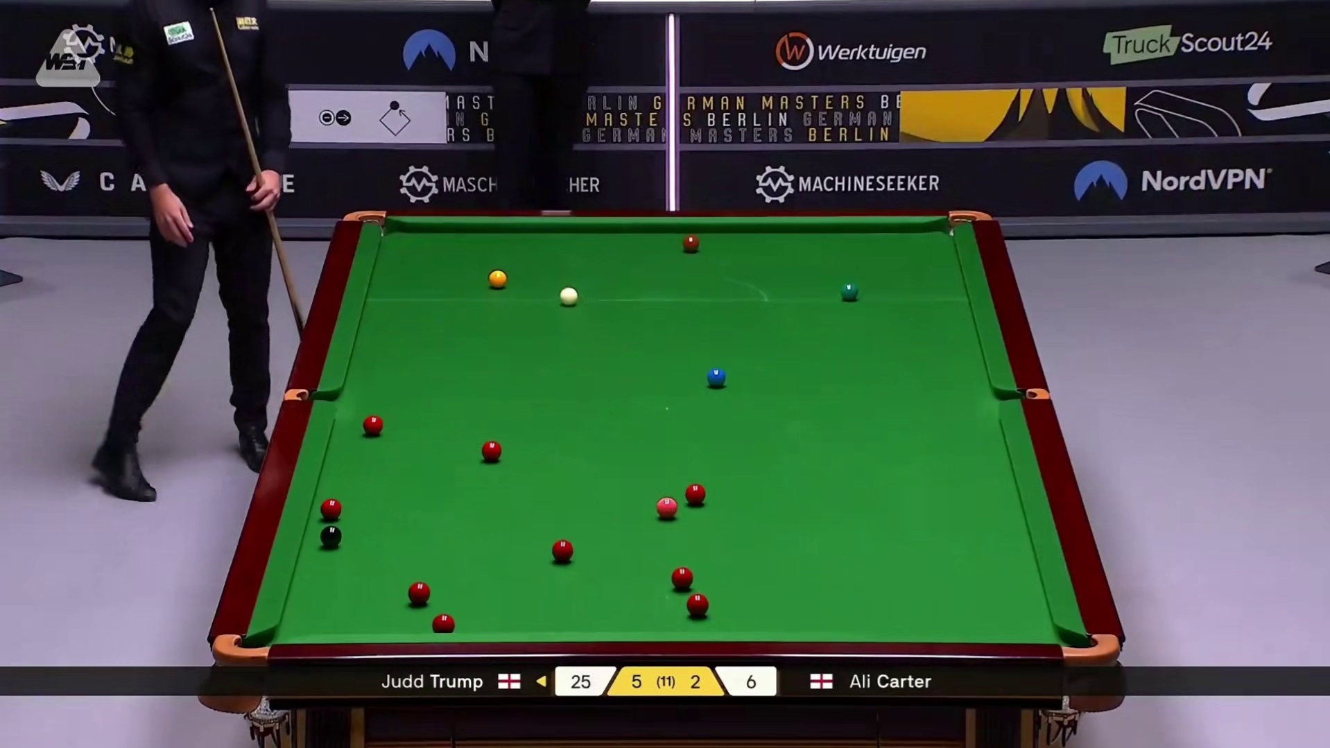 德国大师赛半决赛，特鲁姆普6比2击败卡特，逆天准度晋级决赛！