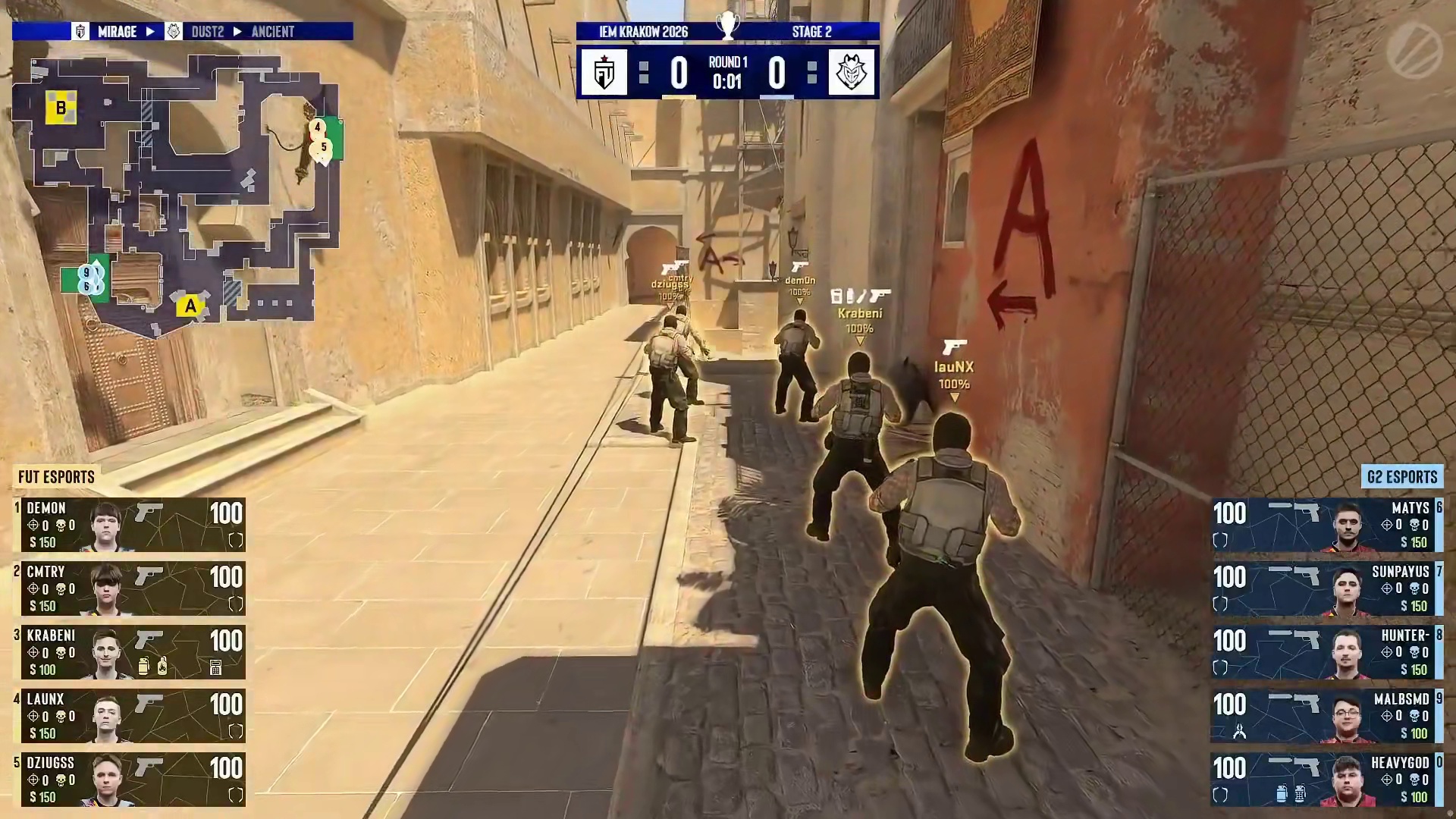 图一 Mirage，G2作为防守方、FUT作为进攻方