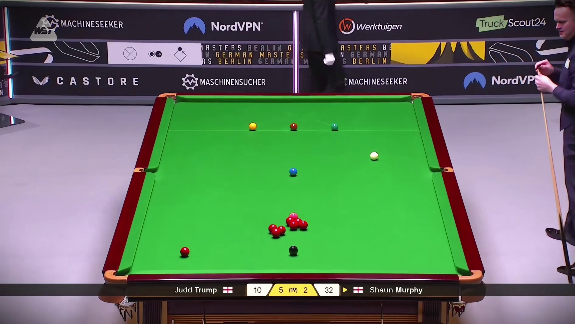 2026德国大师赛决赛：特鲁姆普5-3墨菲第一阶段结束