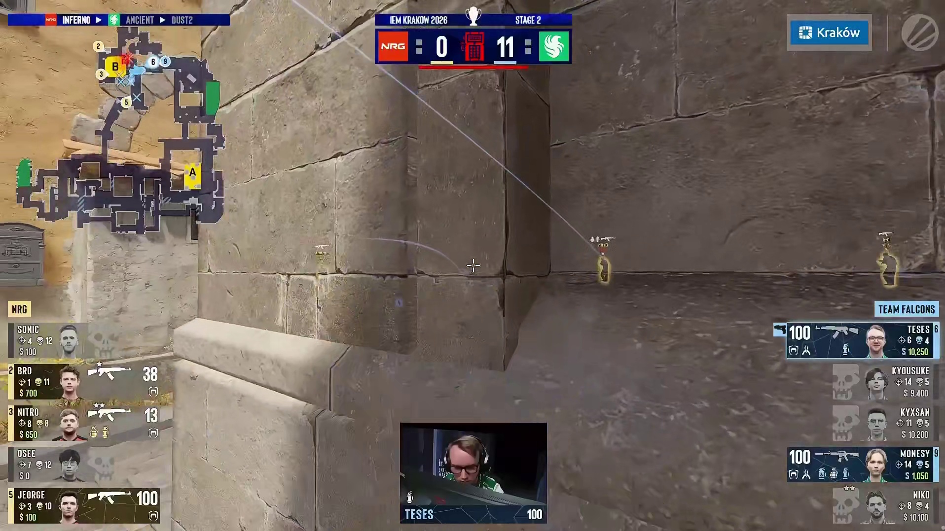 解除半场零封危机！Jeorge残局1v2拯救NRG