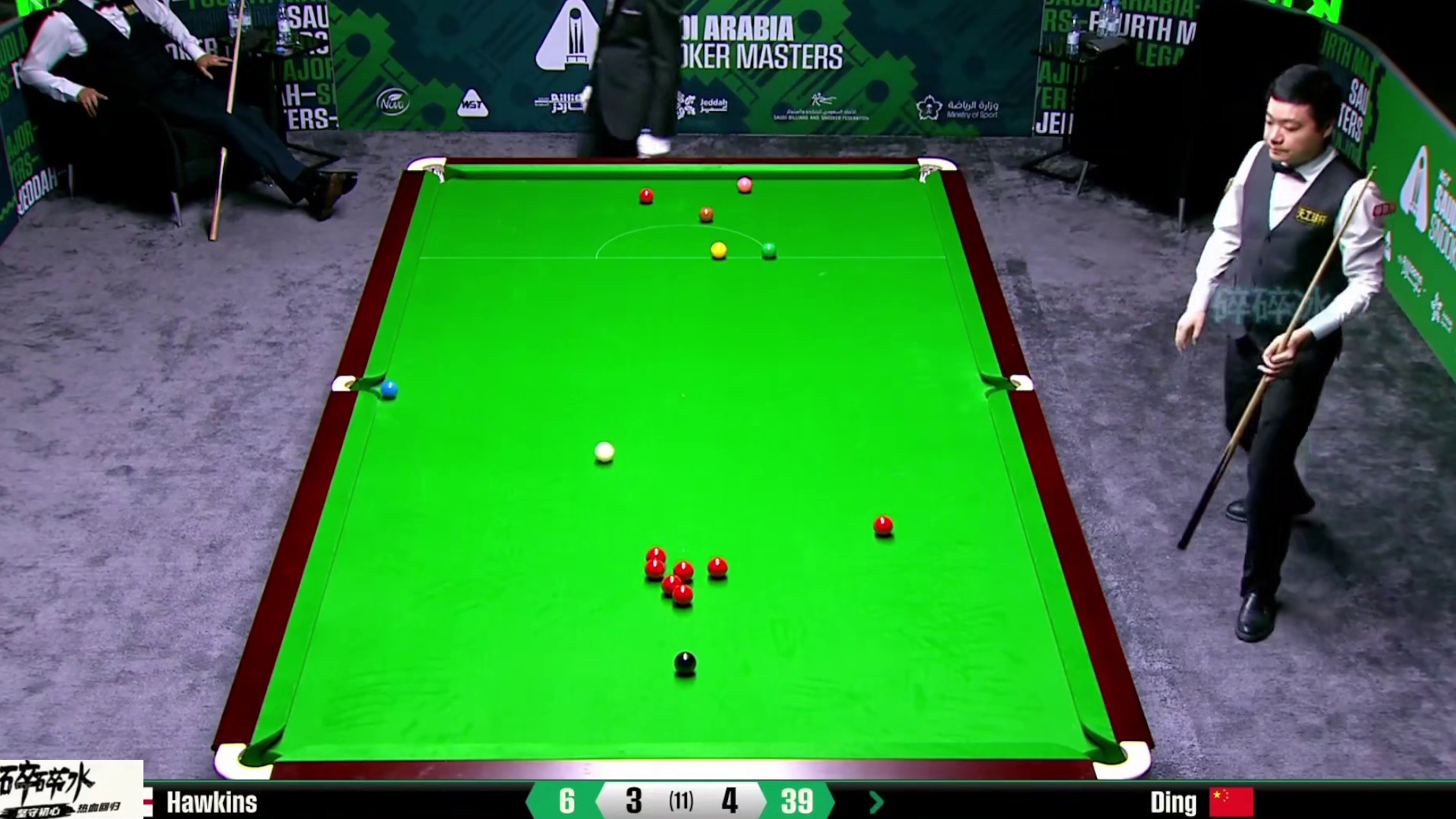 5-3夺得赛点！霍金斯一杆失误送机会，丁俊晖火上浇油夺胜利！