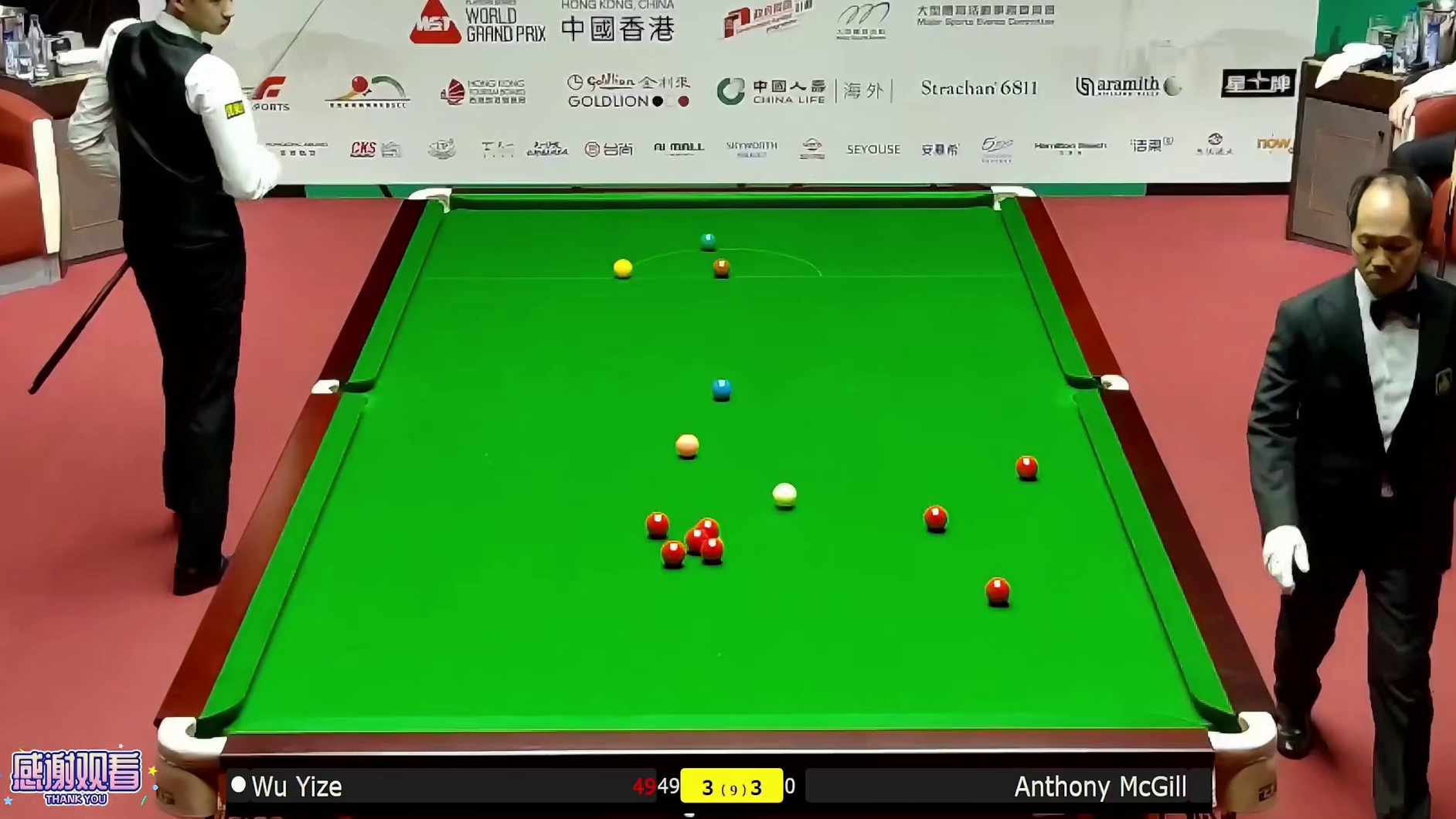 世界大师赛，吴宜泽四连鞭淘汰对手晋级16强，准度开挂霸气破百！