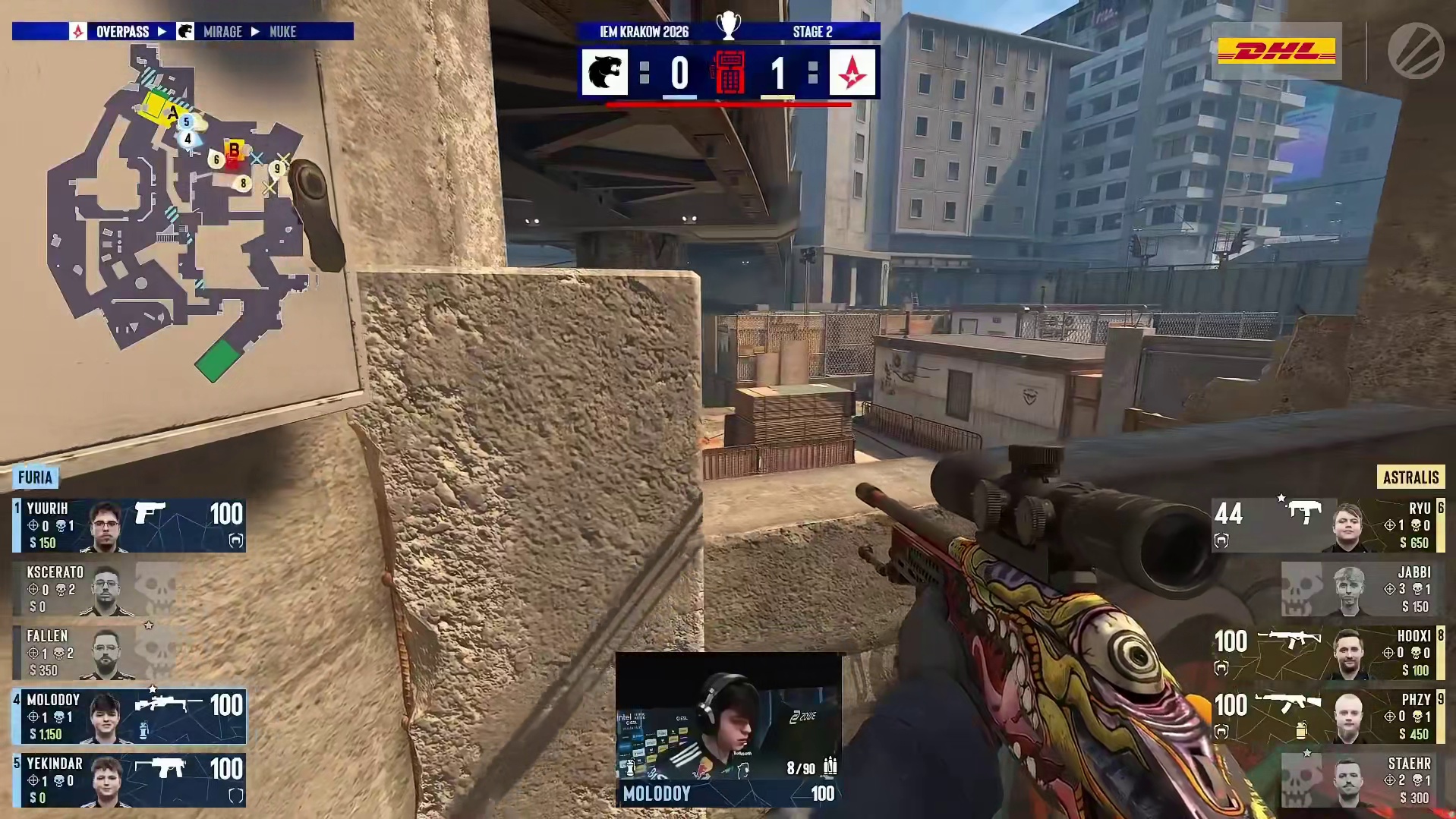 第二回合，FURIA选择强起迎战Astralis，FURIA枪械劣势难挽败局